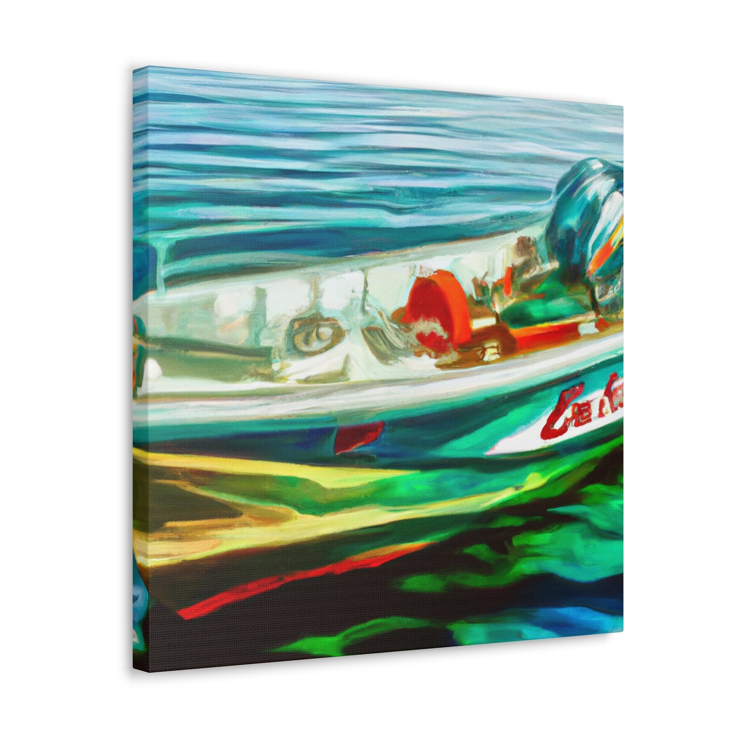 Catching the Bass Boat - Canvas