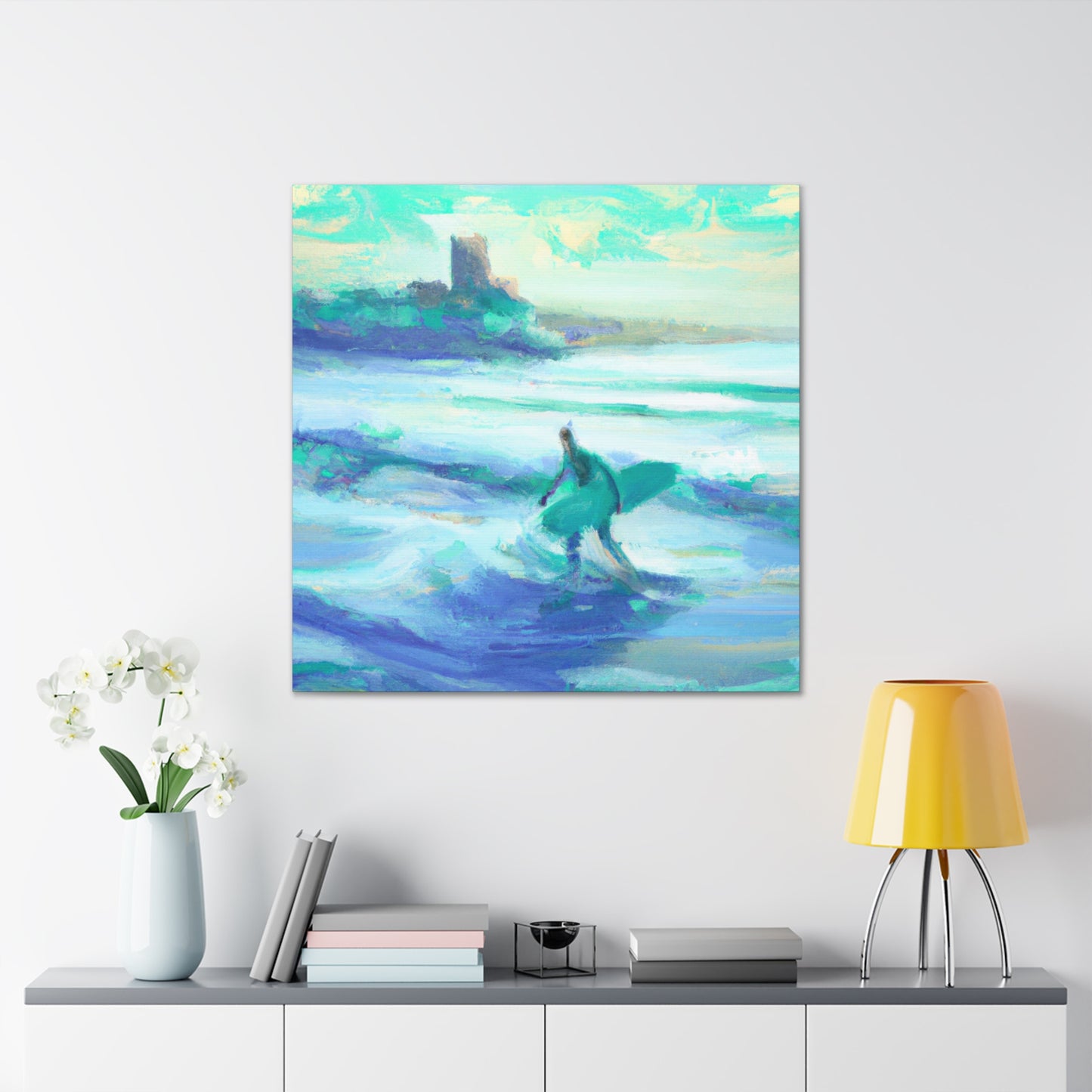 "Surfing on Sunshine Waves" - Canvas