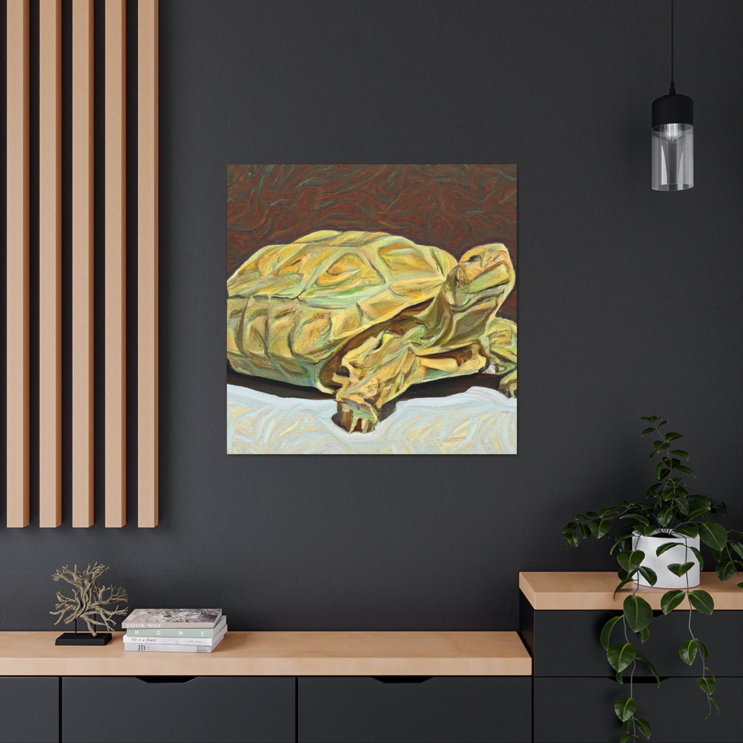 "Gorgeous Russian Tortoise" - Canvas