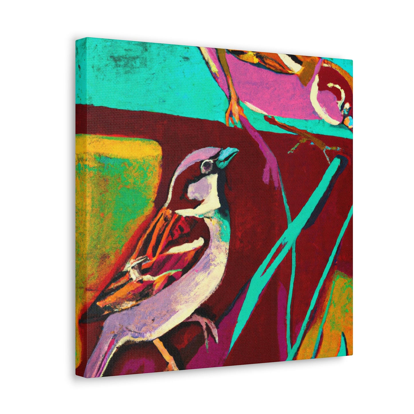 "Chorus of Sparrows Home" - Canvas