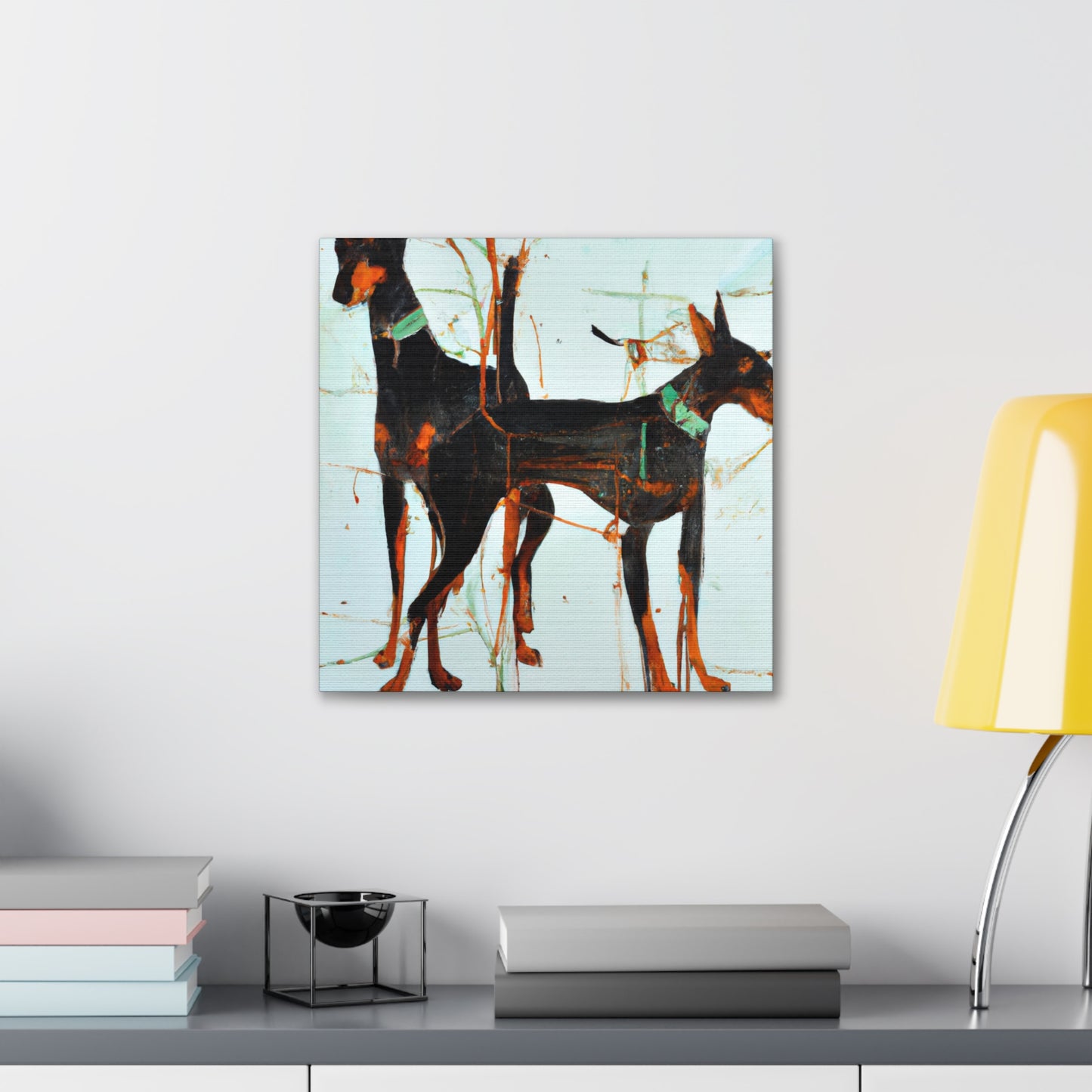 "Doberman Pinscher Odyssey" - Canvas