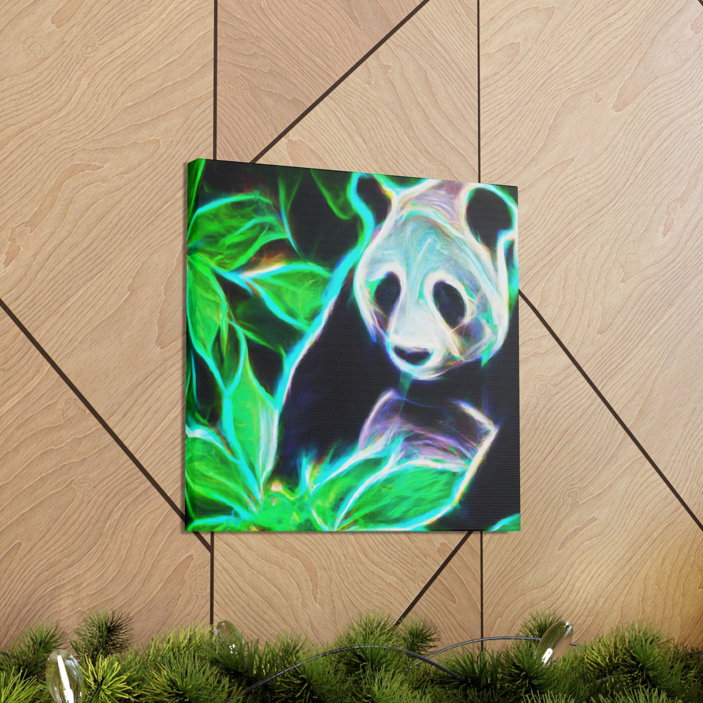 Giant Panda Mosaic Art - Canvas