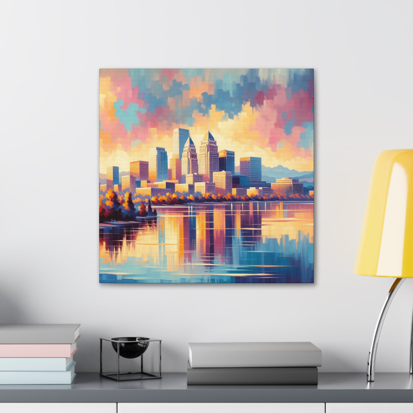 "Vibrant Enchantment: Salt Lake" - Canvas