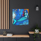 Mermaid in Moonlight - Canvas