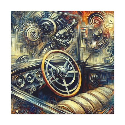 "Whirling Vortex of Wheels" - Canvas