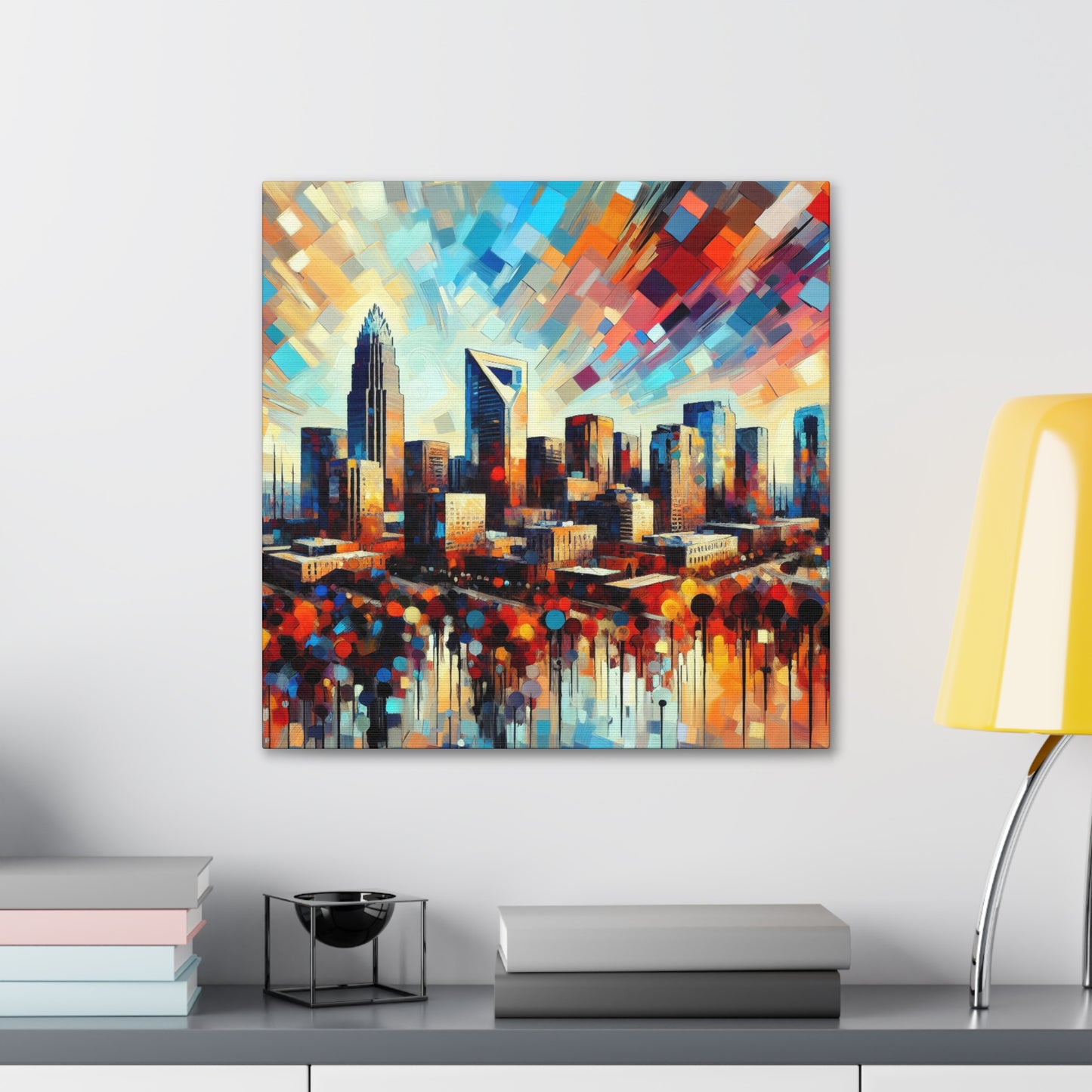 "Metropolitan Vibrance Charlotte Nights" - Canvas