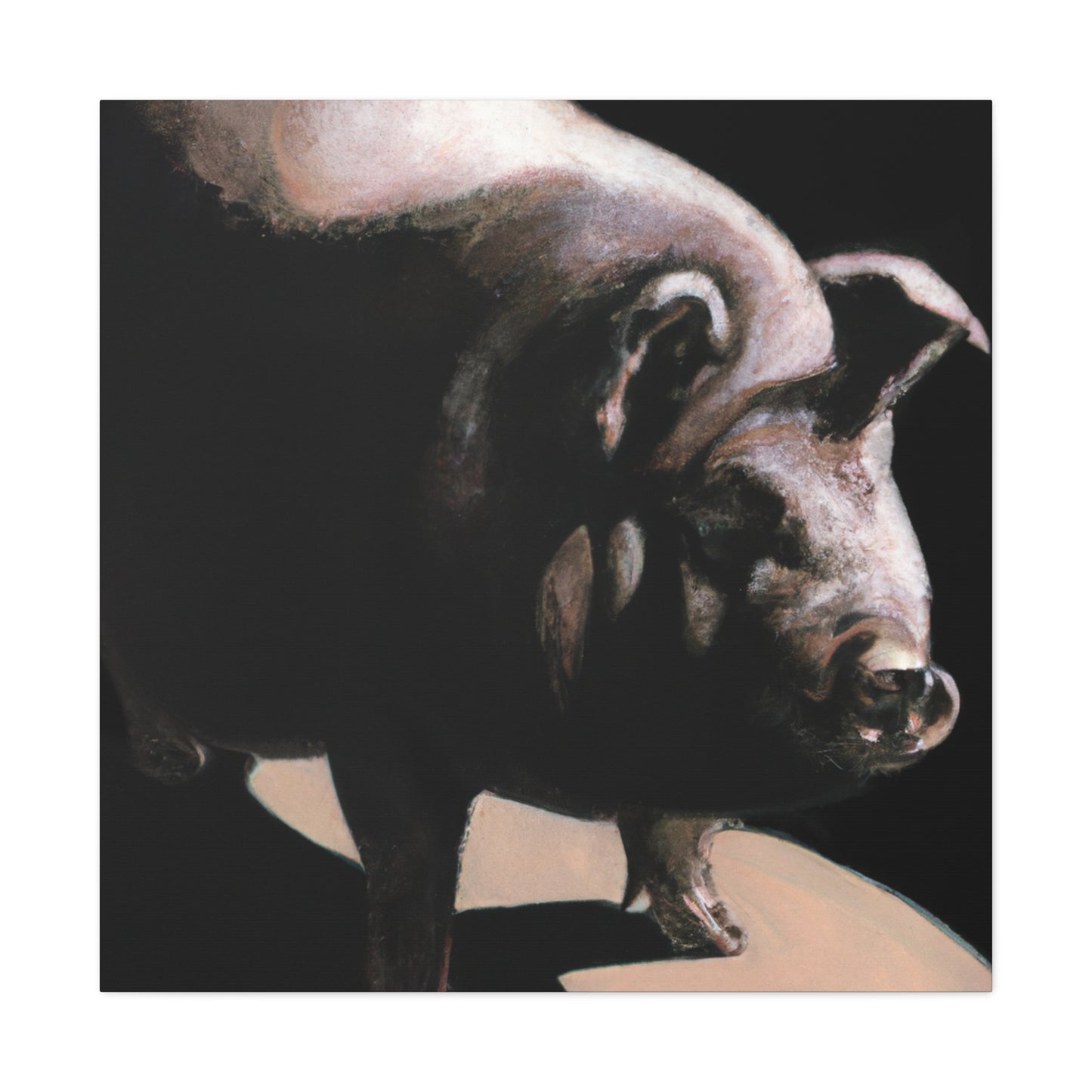 "Pot Belly Pig Euphoria" - Canvas