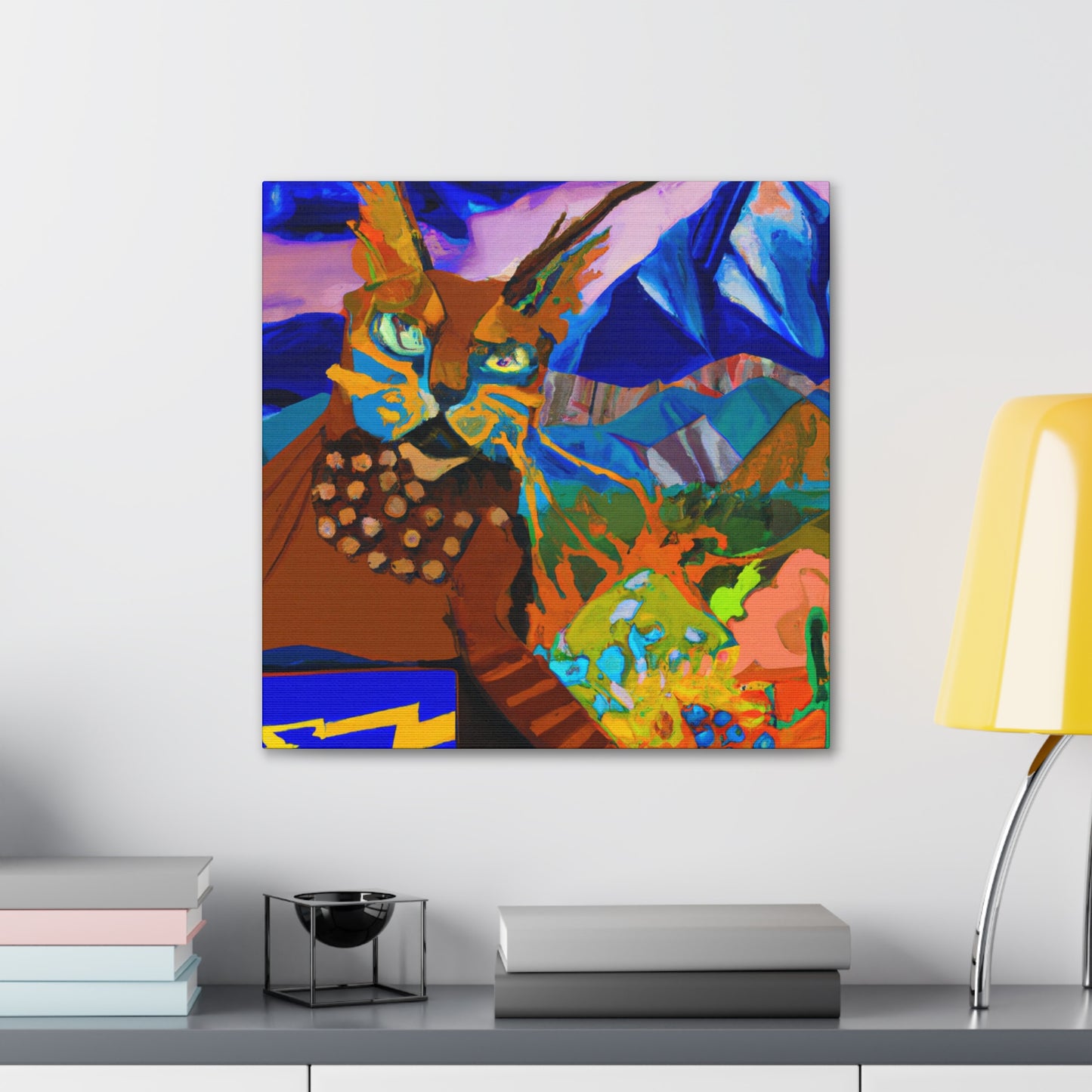 Bobcat in Wonderland. - Canvas