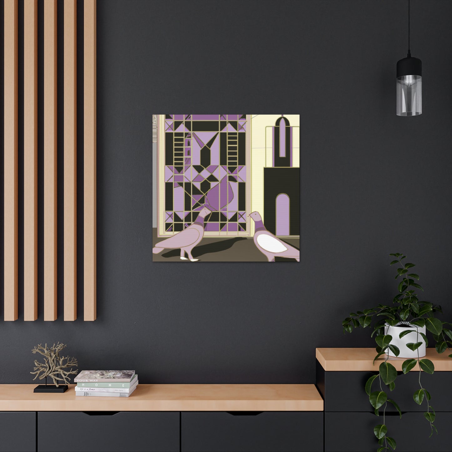 "Pigeon in Art Deco" - Canvas