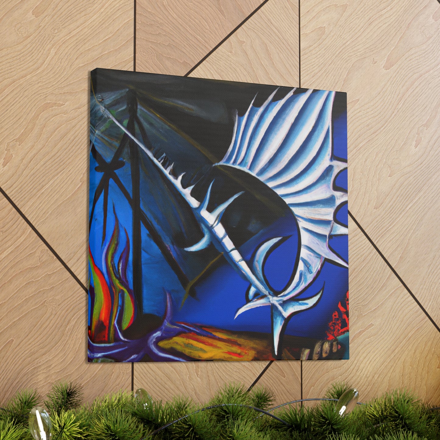 "Sailfish at Sunset" - Canvas