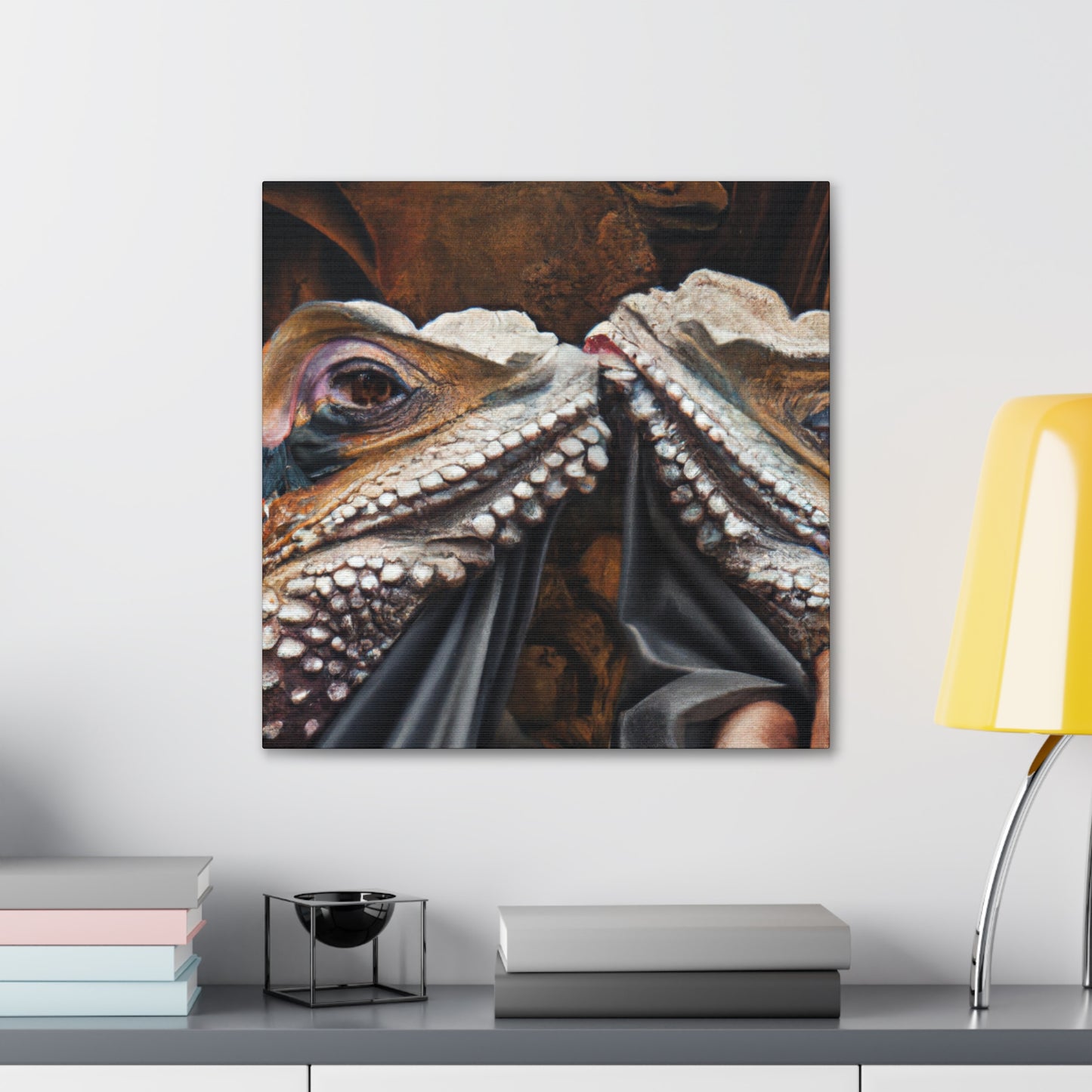 "Frog-like Frilled Lizard" - Canvas