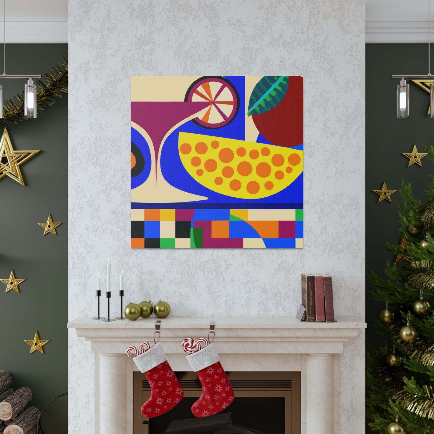 "Fruity Art Deco Bliss" - Canvas