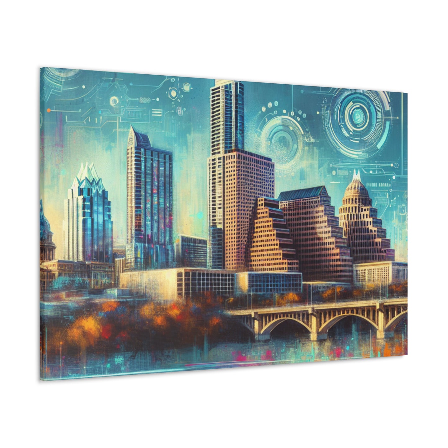 "Vibrant Austin Streets" - Canvas