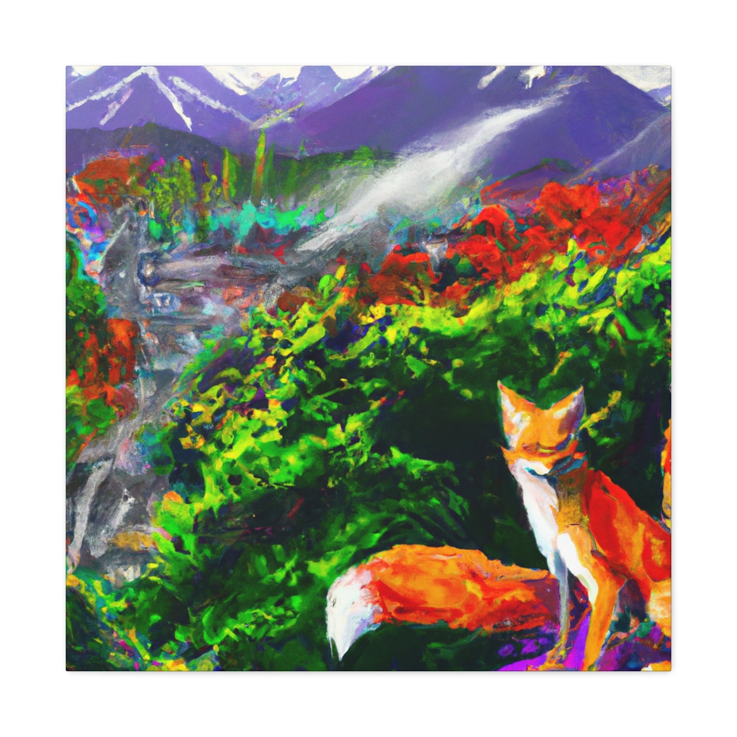 Foxy Midnight Sleep - Canvas