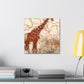 Giraffe Under Moonlight - Canvas