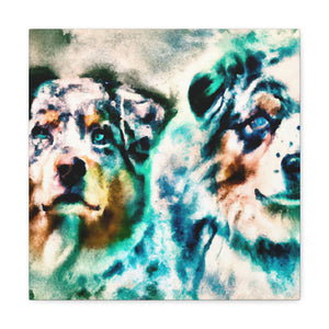 "Furry Aussie Shepherd" - Canvas