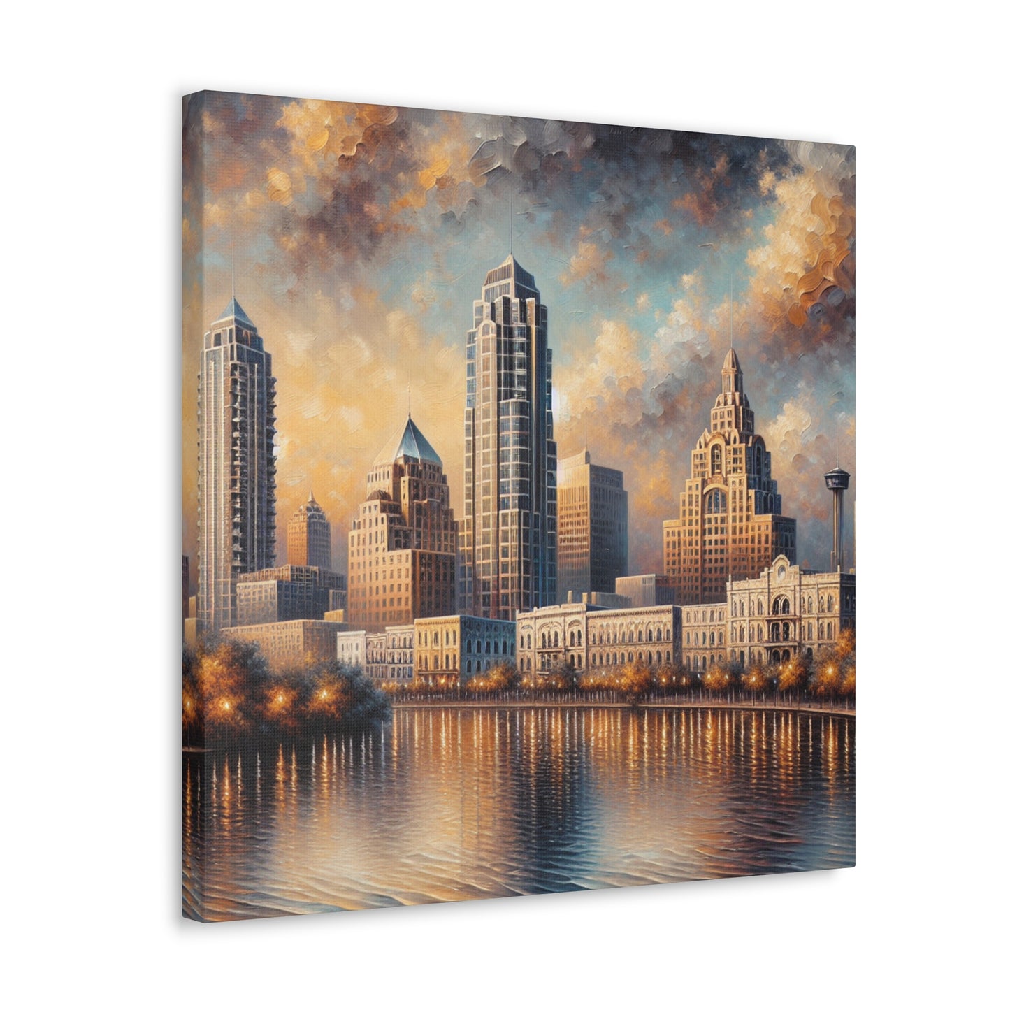 "Serenity Amidst Urban Splendor" - Canvas