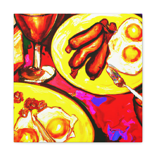 "Tabletop Dining Reflection" - Canvas