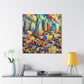 City in Vibrant Colors - Canvas