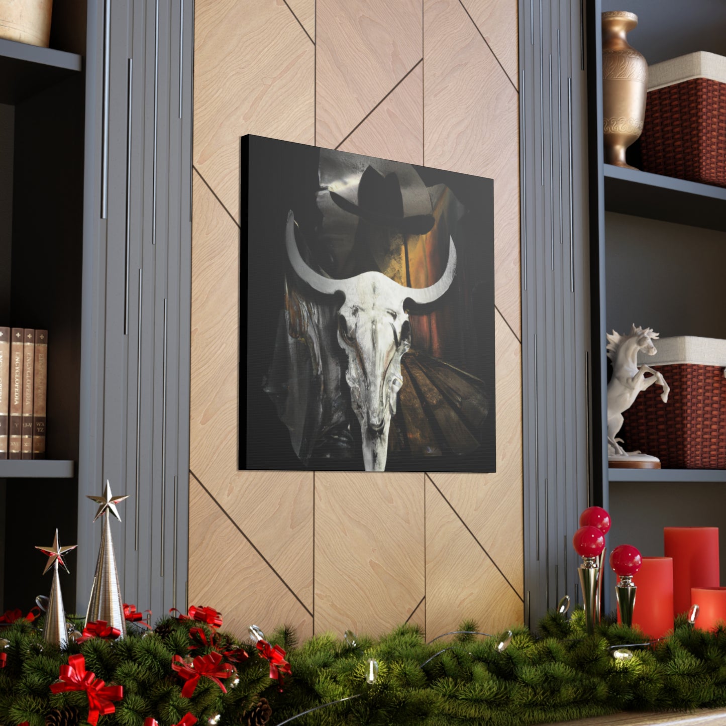 "Cow Skull Lone Survivor" - Canvas