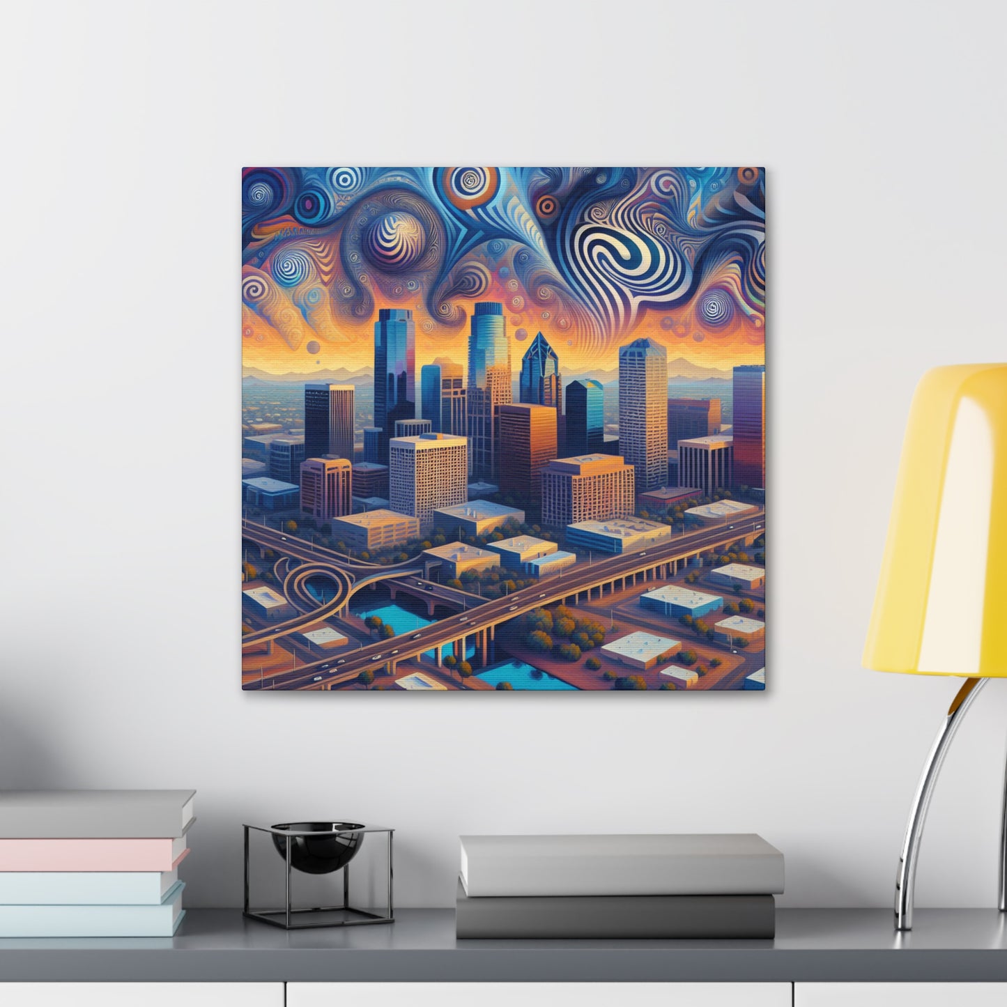 "Blazing Desert Mirage" - Canvas