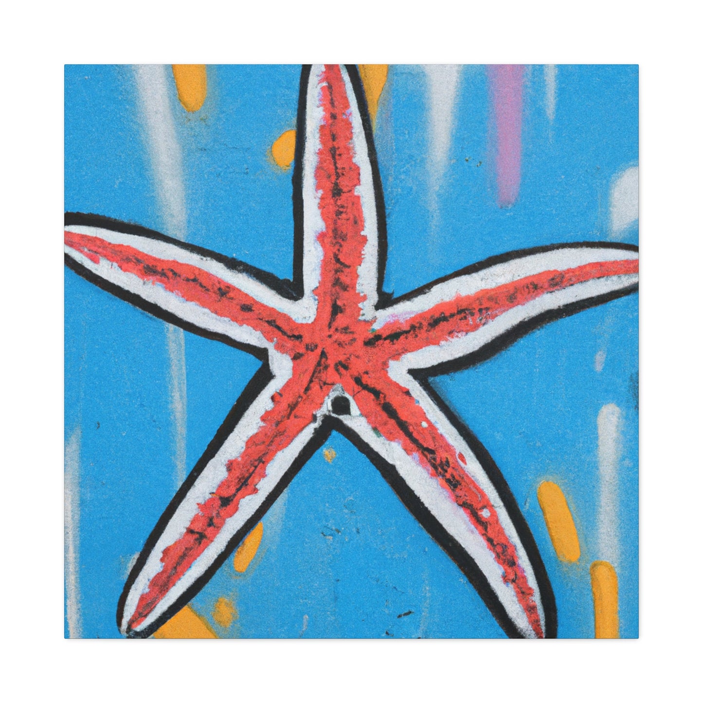 Vibrant Starfish Splendor - Canvas