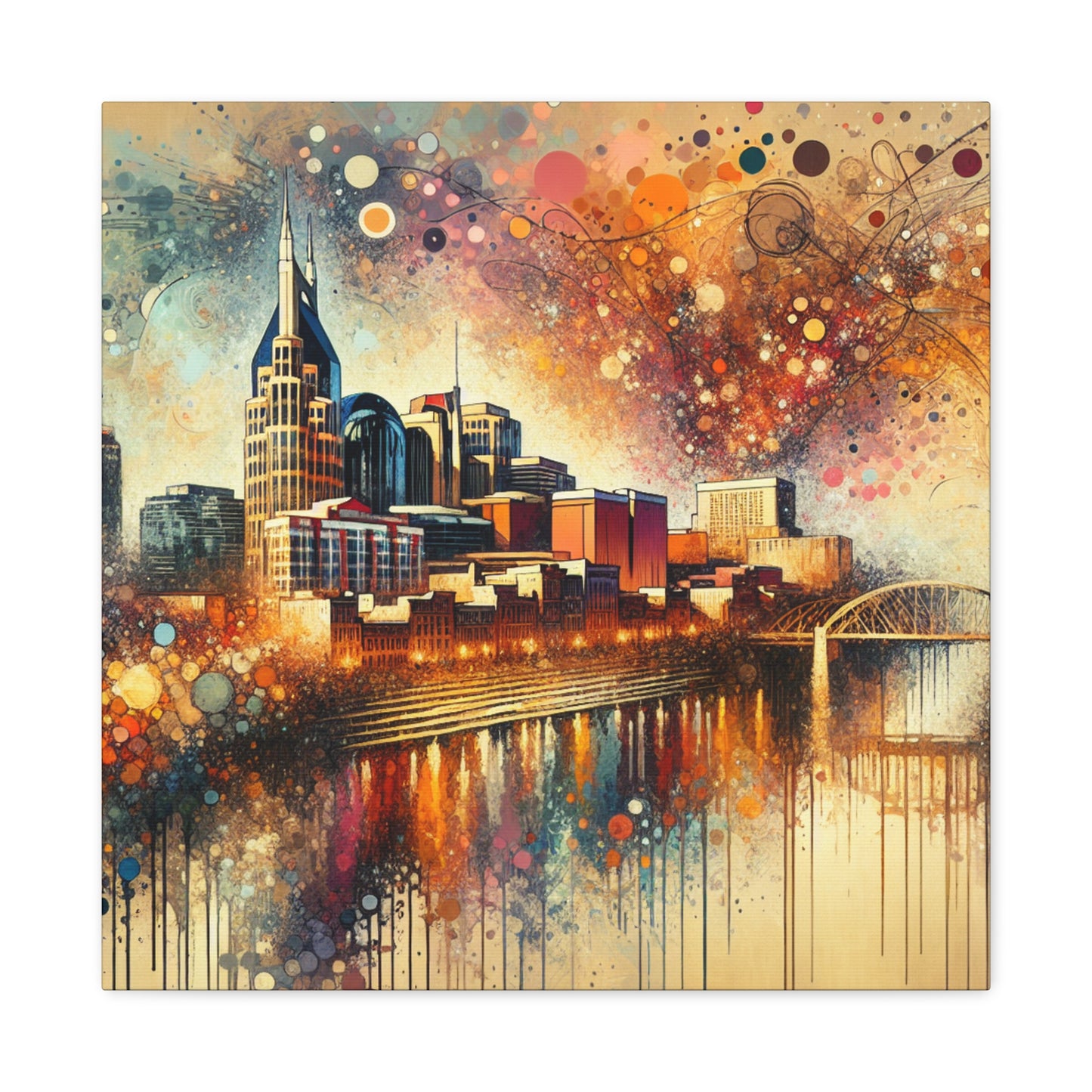 "Nashville's Gilded Horizon" - Canvas