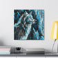 Wolf in Moonlight Glow - Canvas