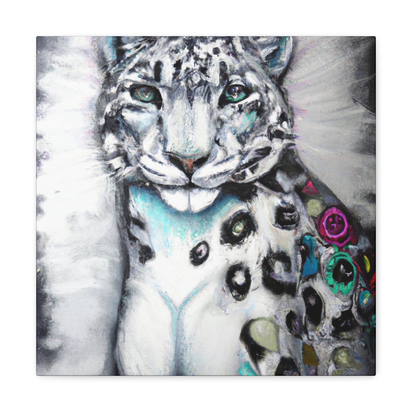 Snow Leopards Aflutter - Canvas