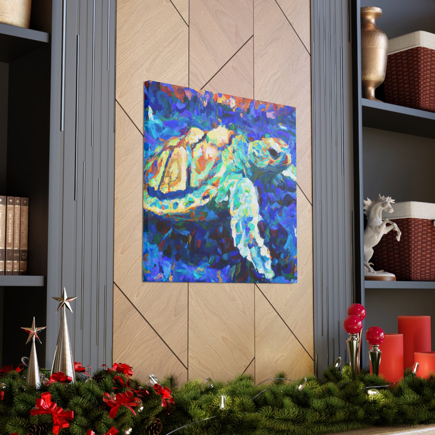 "Sea Turtle Impressionism" - Canvas