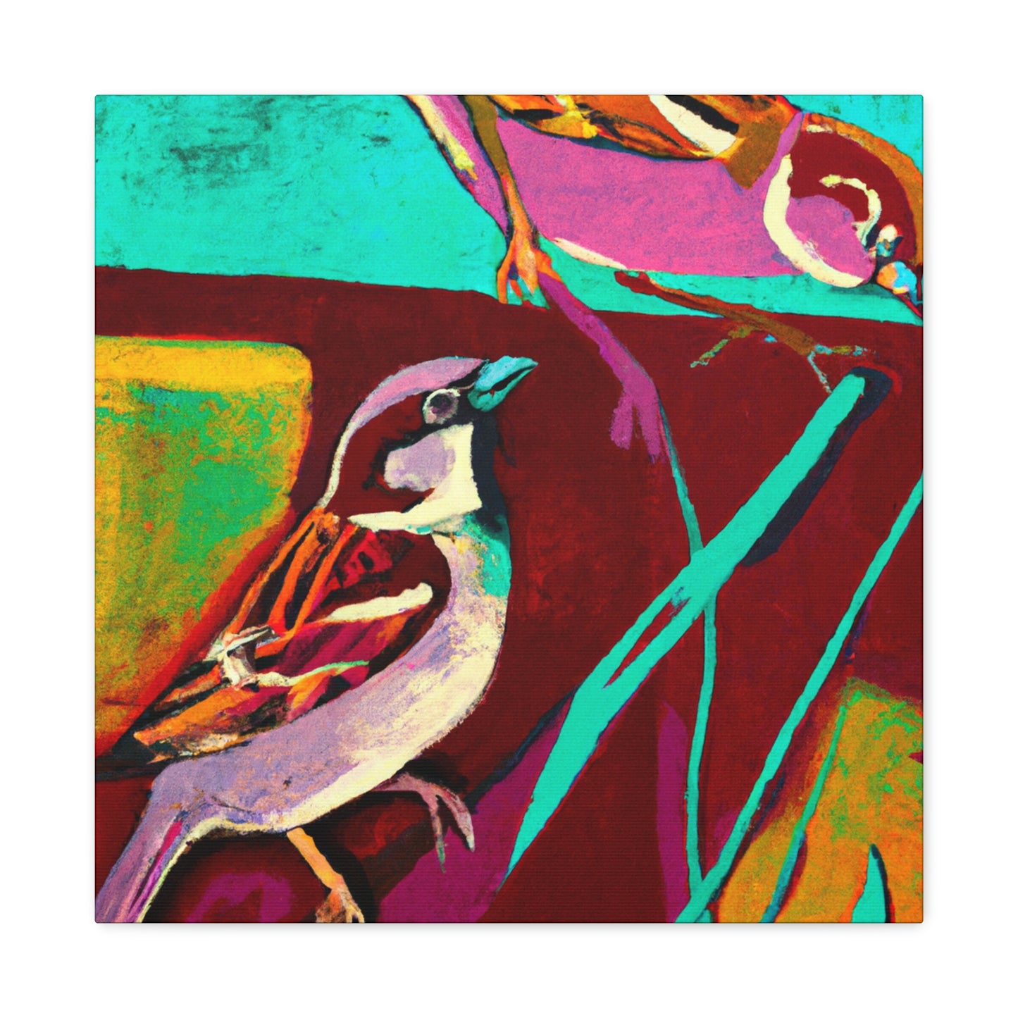 "Chorus of Sparrows Home" - Canvas