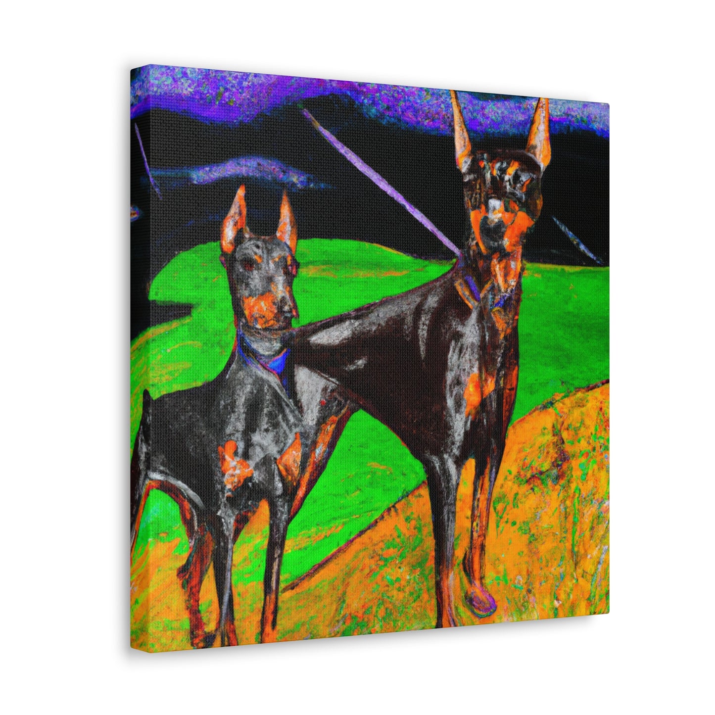 "Doberman's Primal Sentry" - Canvas