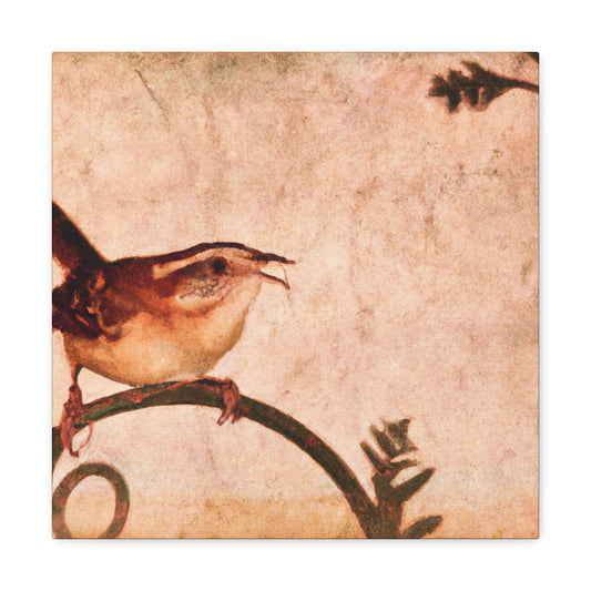 "Carolina Wren Delight" - Canvas