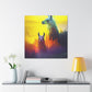 Pensive Llama Dreamscape - Canvas