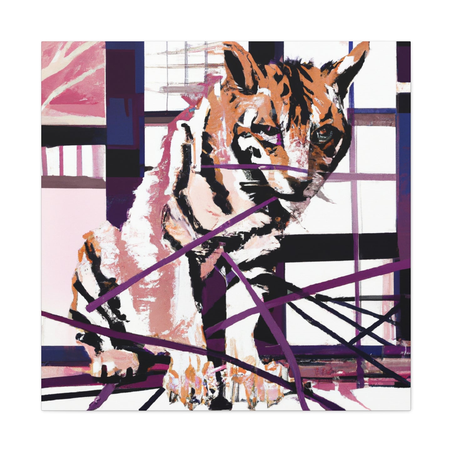 Tasmanian Tiger Roars - Canvas