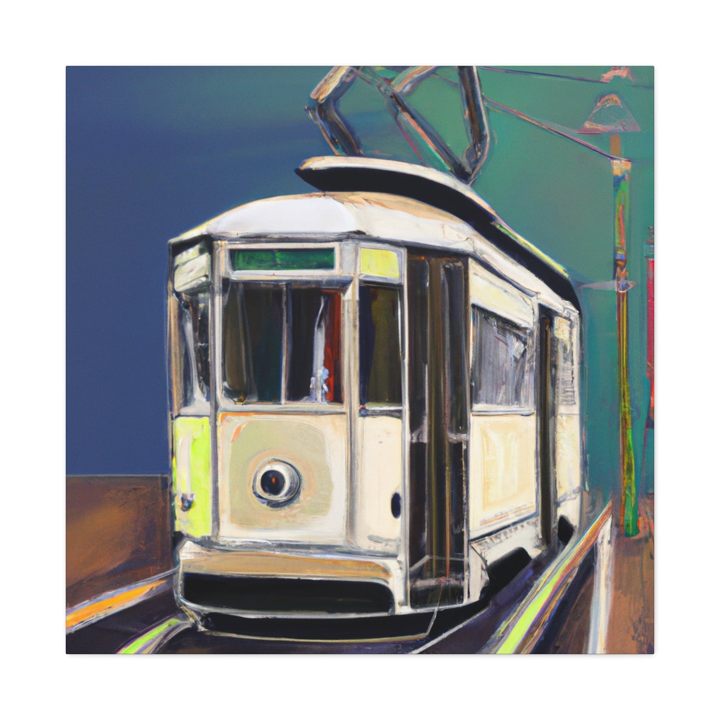 Tram in the Twilight - Canvas