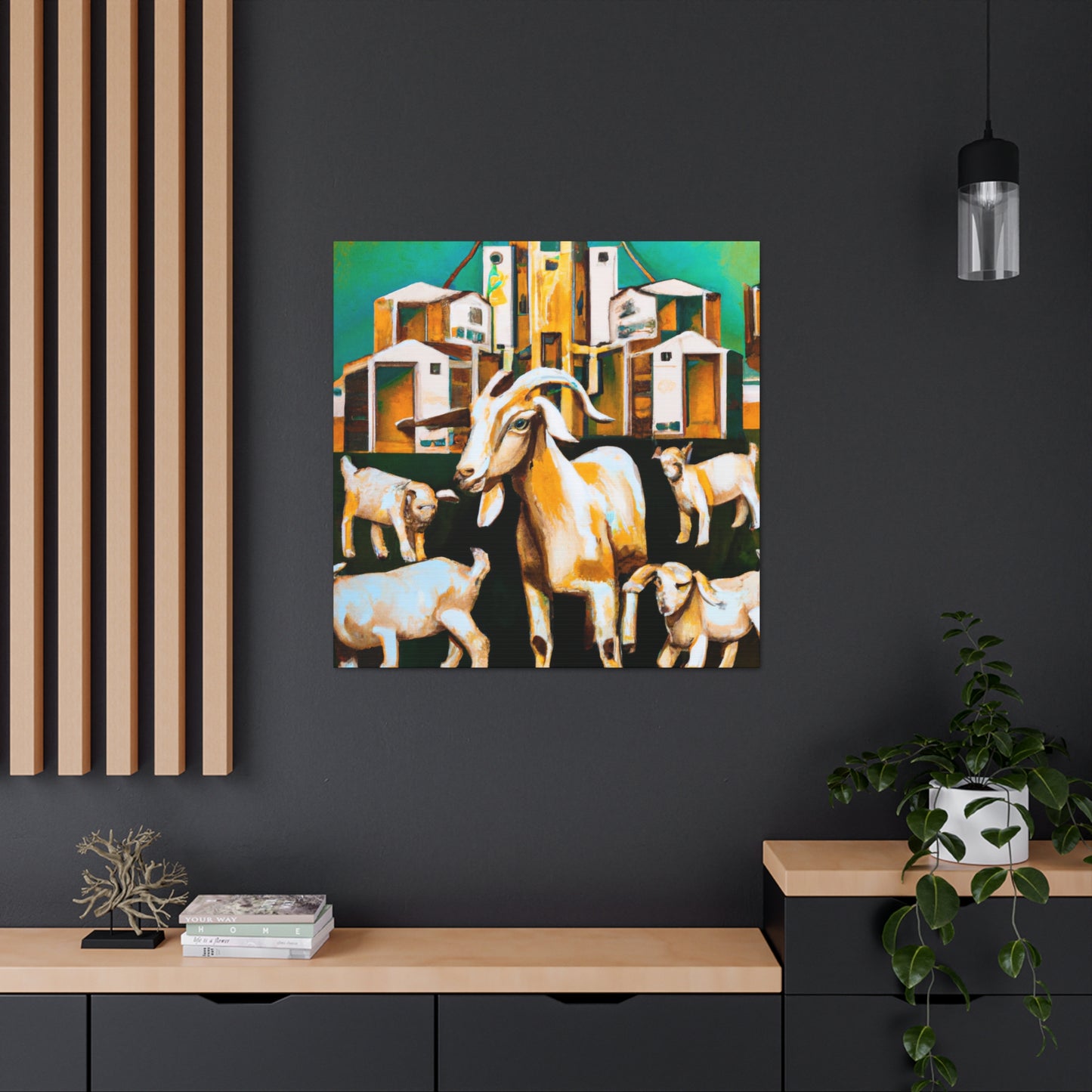 "Goat in Gilded Glory" - Canvas