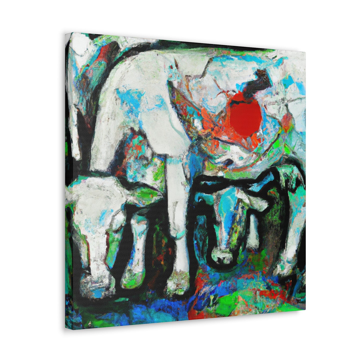 Cow's Abstract Tapestry - Canvas