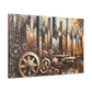 "Industrial Dreams Unveiled" - Canvas