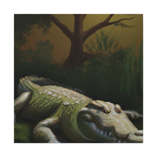 Crocodile in Hyperrealism - Canvas