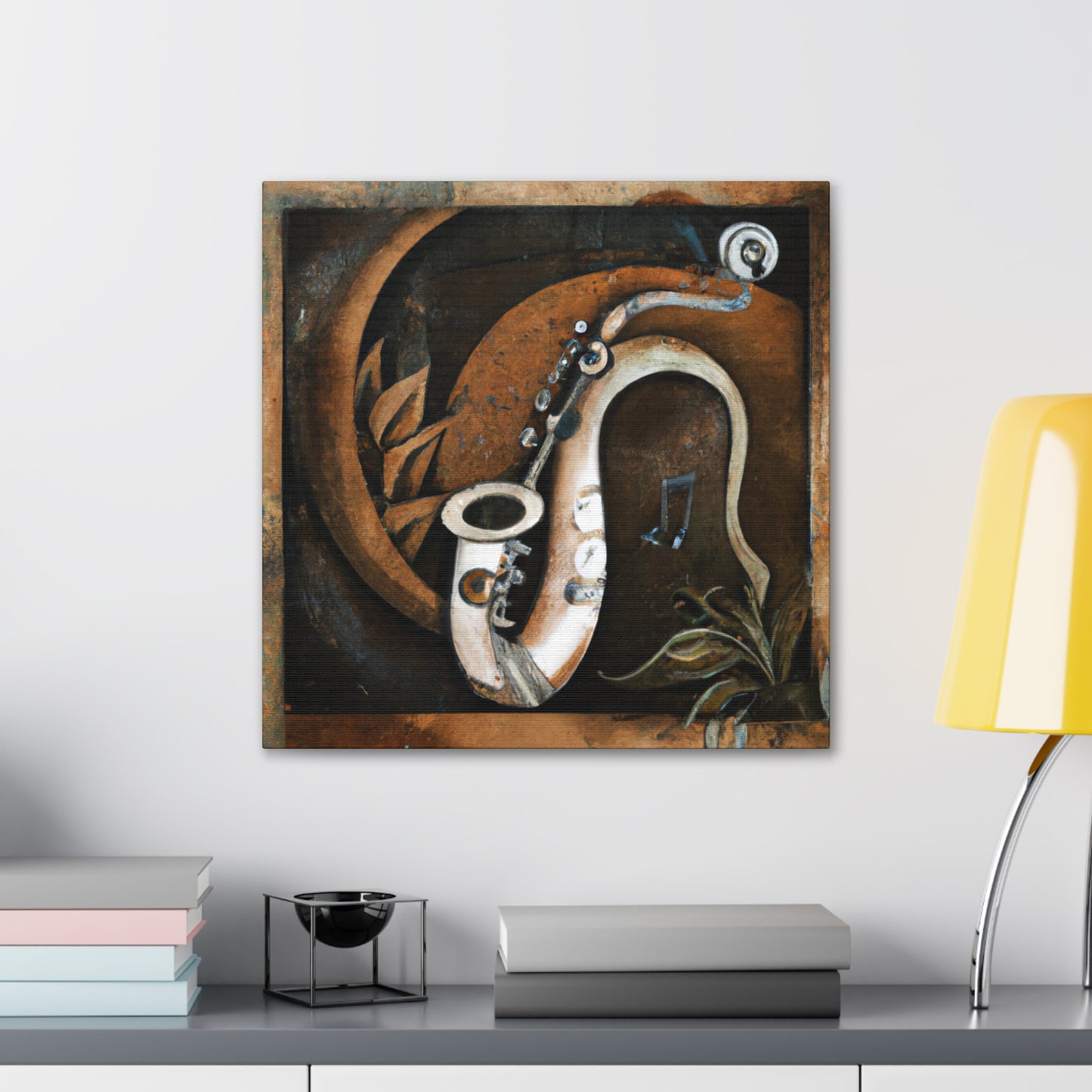 Clarinet in Moonlight. - Canvas