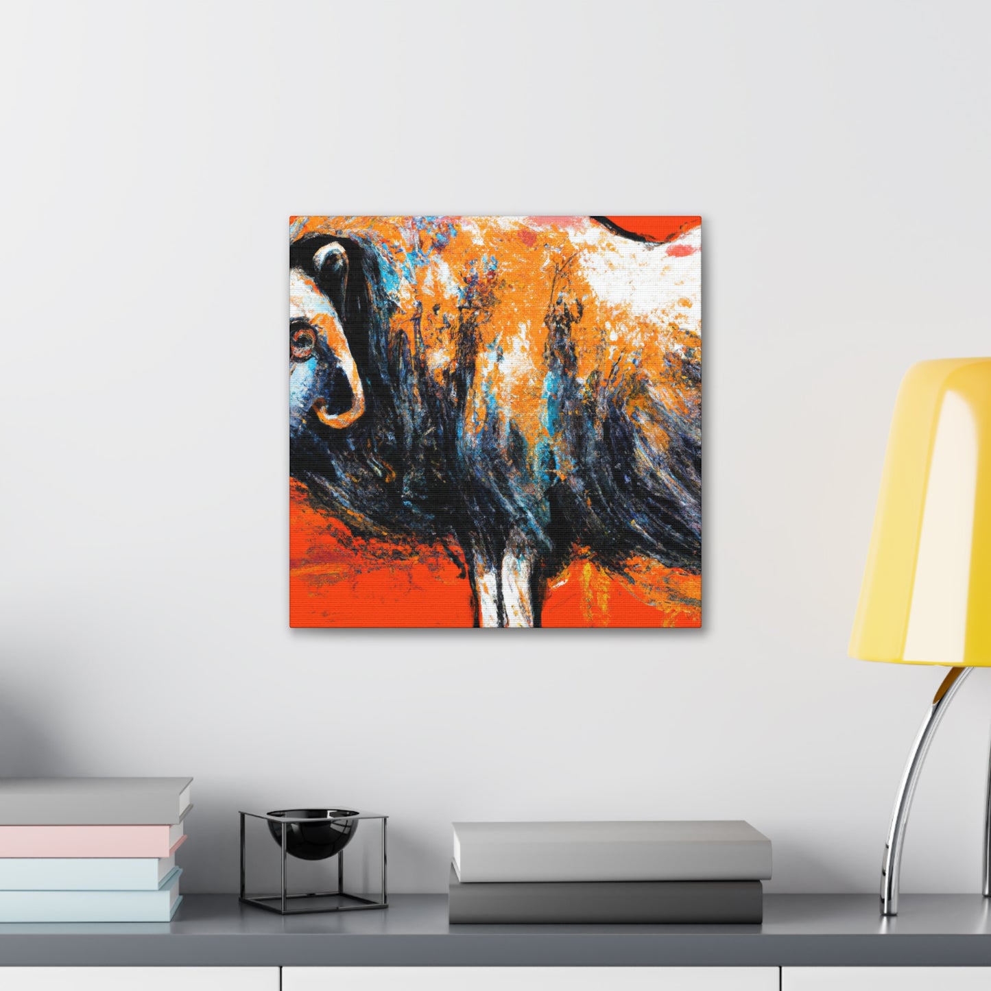 Musk Ox Epic Struggle - Canvas