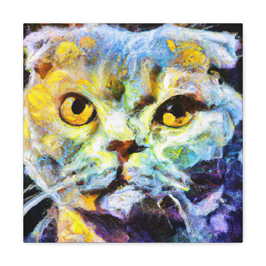 Scottish Fold Impasto - Canvas