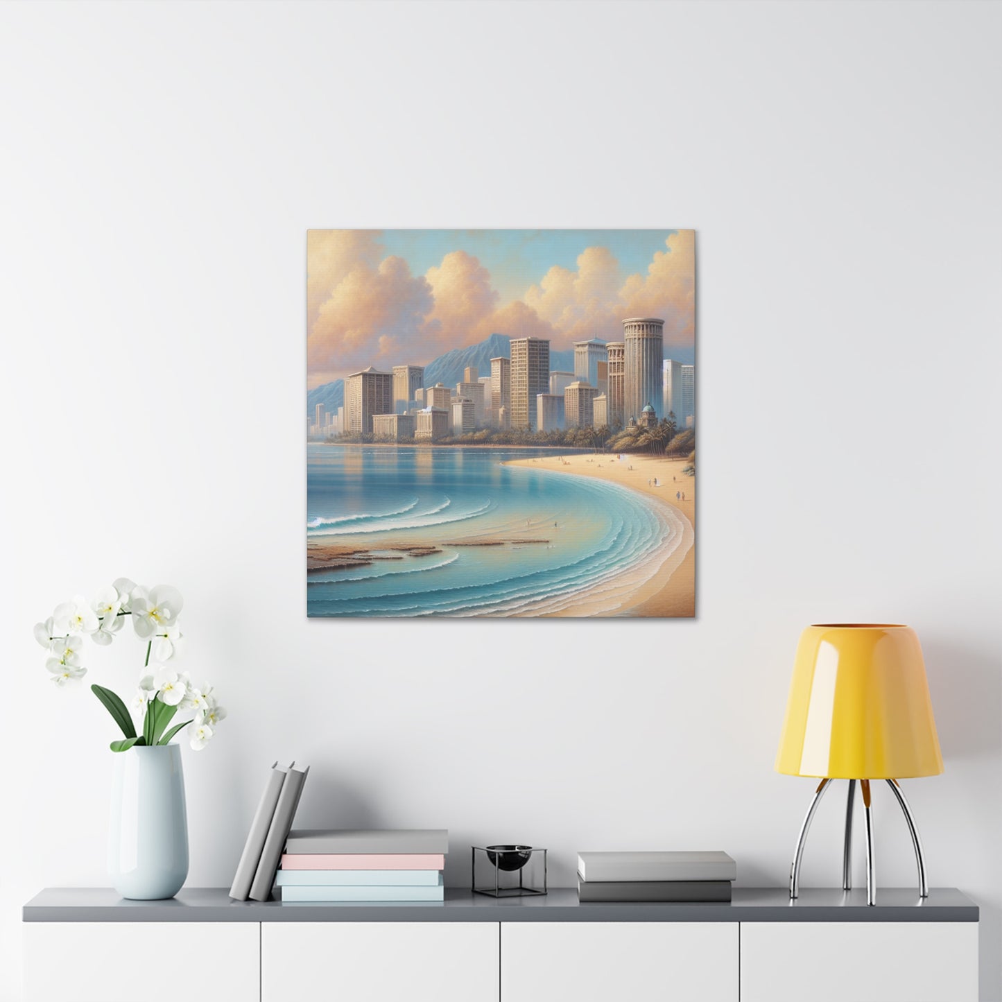 "Serene Paradise Shores" - Canvas