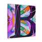 "Dazzling B in Art Deco" - Canvas