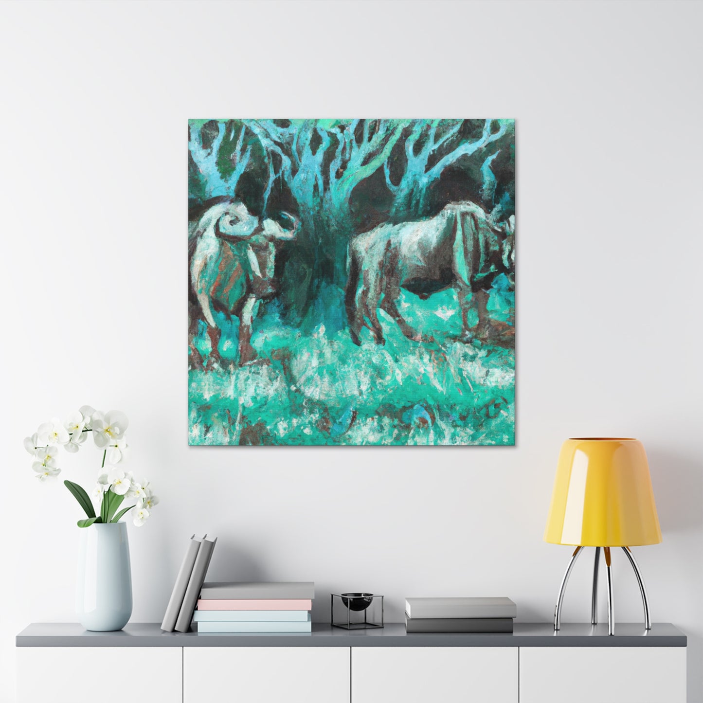 Wildebeest in Impressionism - Canvas