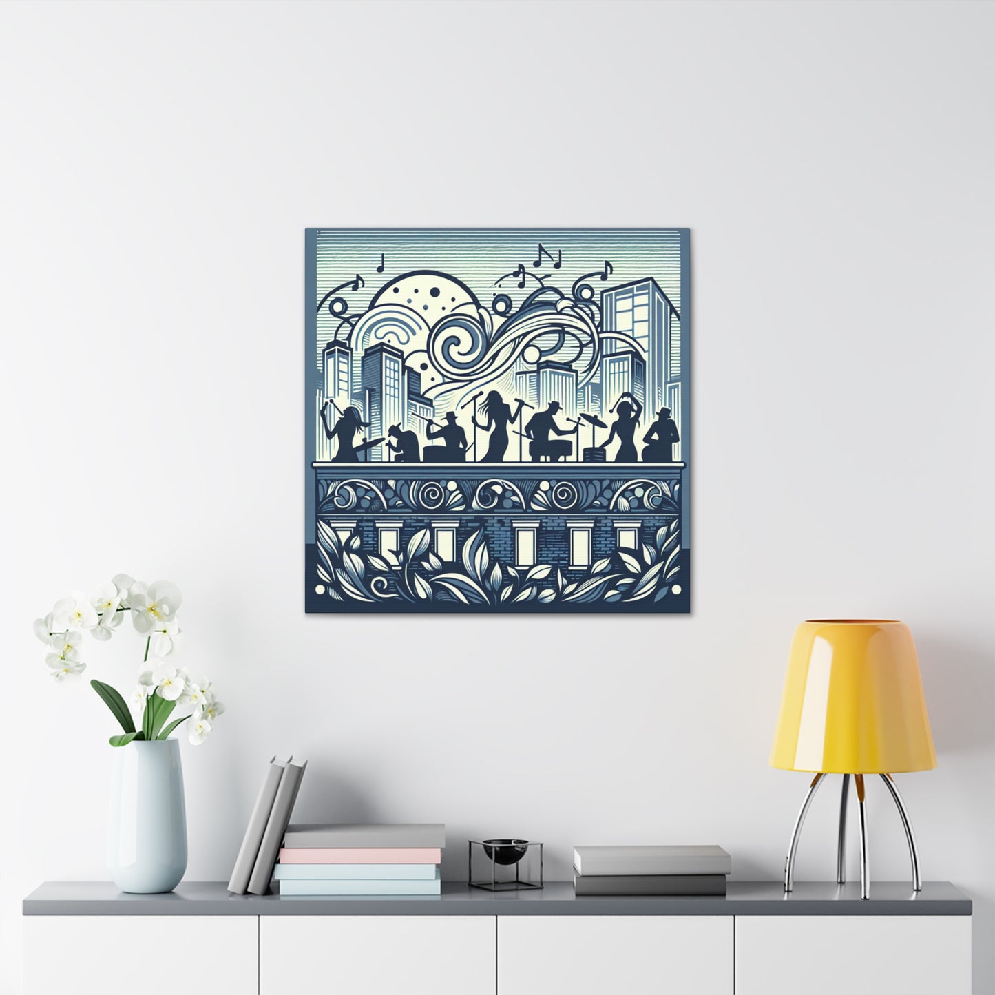 Euphoric Rooftop Revelry - Canvas