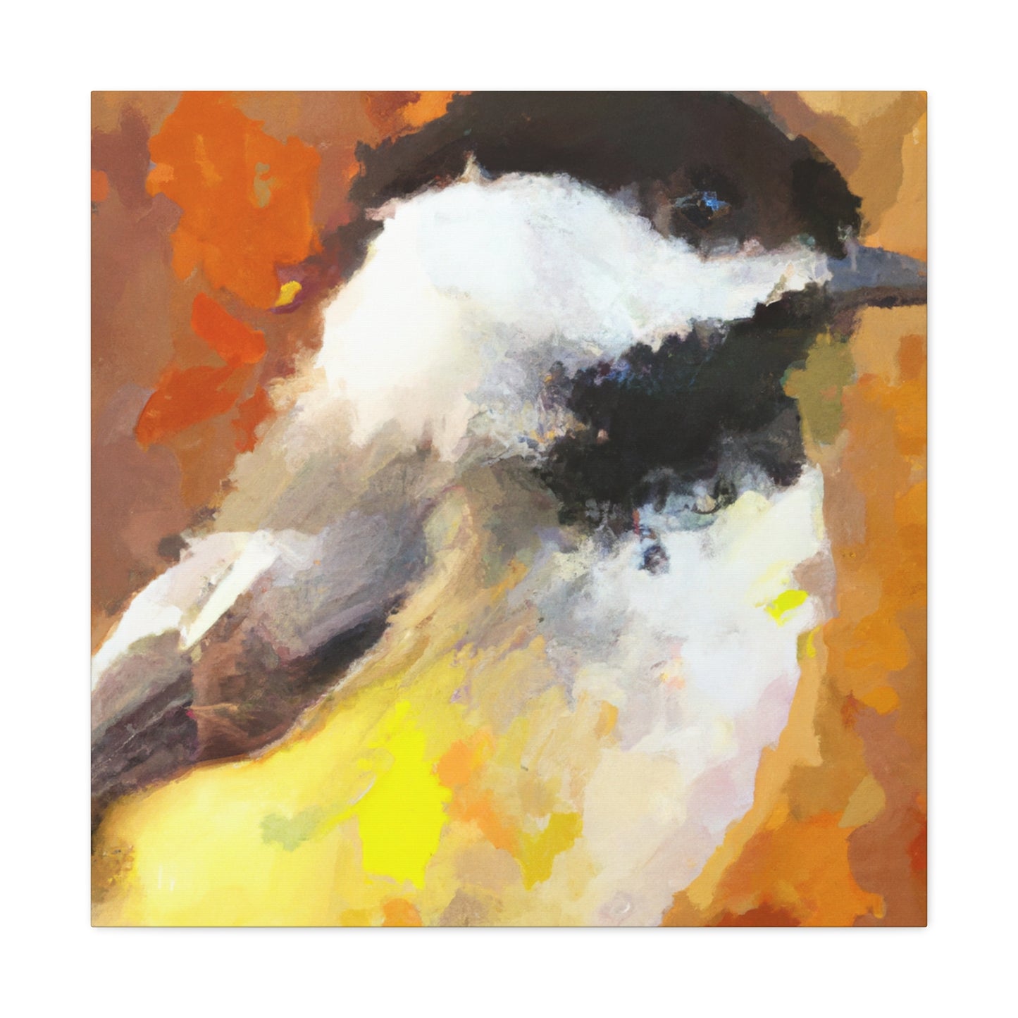 "Chickadee in Flux" - Canvas