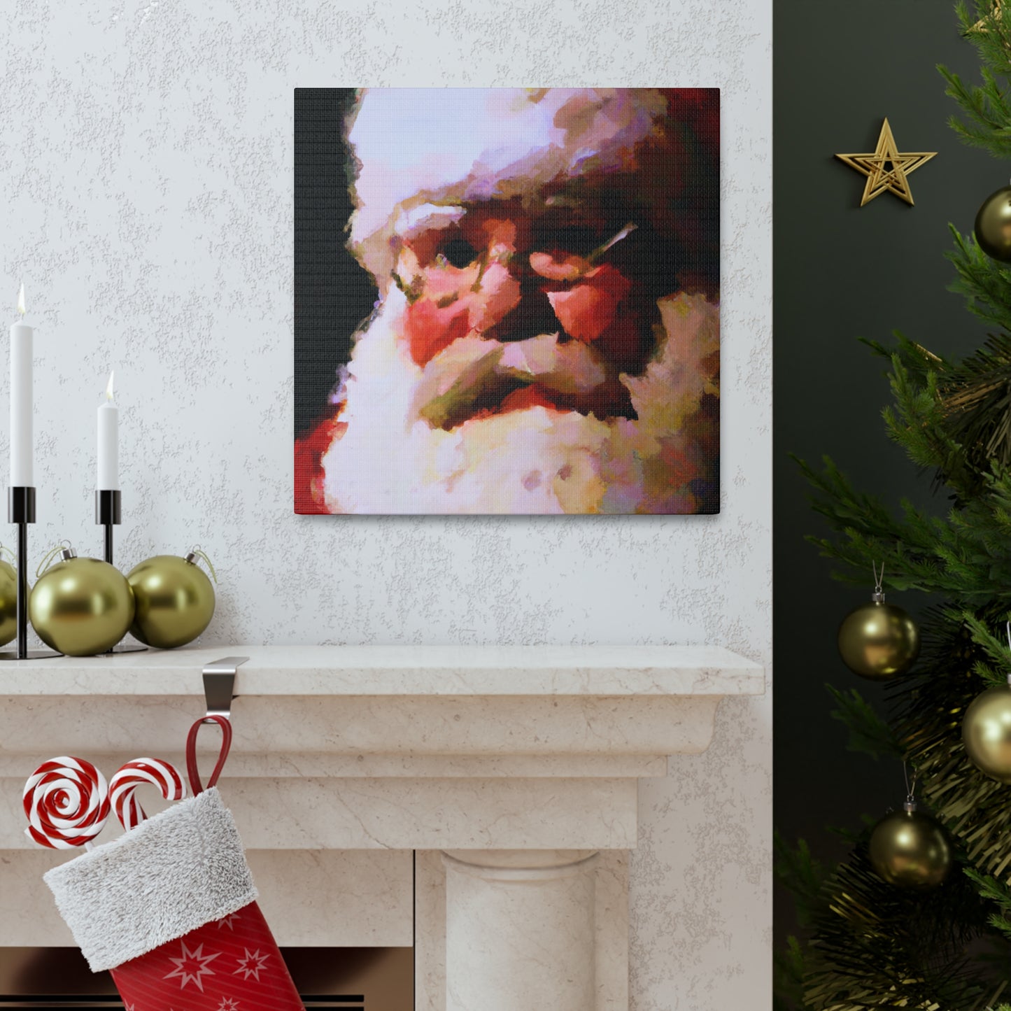 Santa's Holiday Sparkle - Canvas