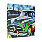 "Cars In Motion Painting" - Canvas